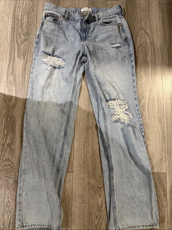 PacSun Denim - PacSun Light Blue Denim Jeans with Gold Stitching